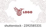 
Logo design bird hummingbird modern and graceful birds