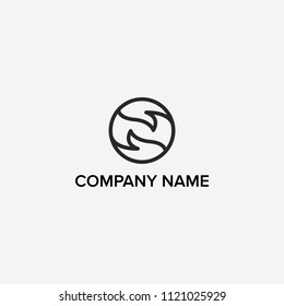 Logo design for Bird and letter N
