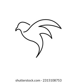 logo design bird line vector abstract