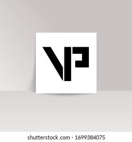 LOGO design.
black abstract logo in the shape of letters V and P