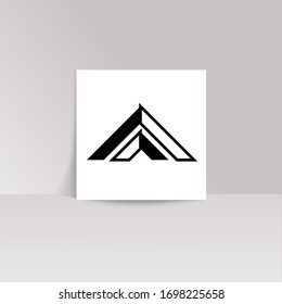 Diseño LOGO.
forma triángulo del logotipo abstracto negro