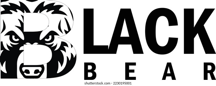 the logo design of black bear