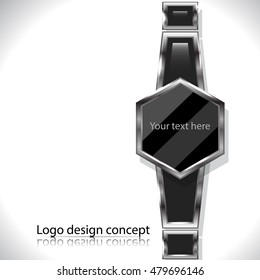 Logo design black, eps10 vector
