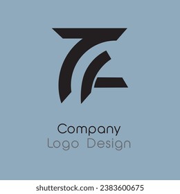 Diseño de logotipos con letras de TA en negro