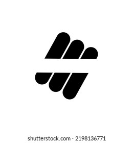 Logo-Design auf schwarz-weißem Hintergrund. Logo 