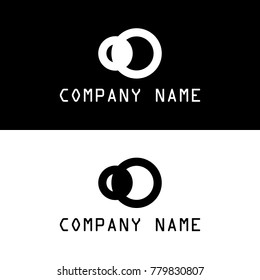 logo design with black and white concept, with abstract initials can be used for company or others.