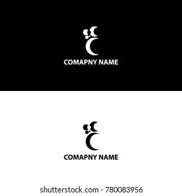 logo design with black and white concept, with abstract initials can be used for company or others.