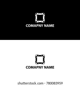 logo design with black and white concept, with abstract initials can be used for company or others.