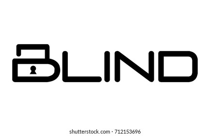 logo design blind typography