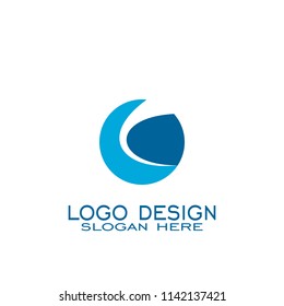 logo design, blue circle, abstract business logo, 