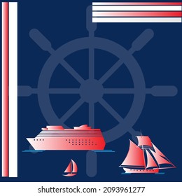 logo design with boat image