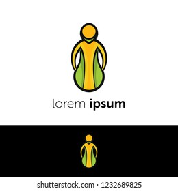 Logo design. Body abstract concept icon