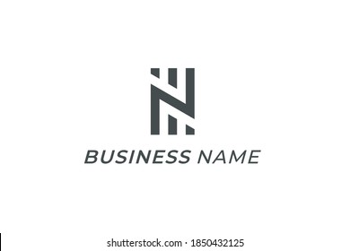 logo design bold letter N and Z