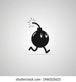 A logo design for a Bomb. creative, modern. minimalist, cartoon