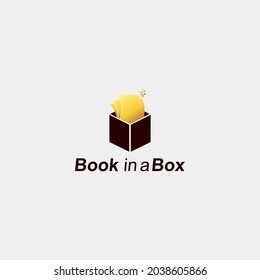 Logo Design Book in a Box Free Vector