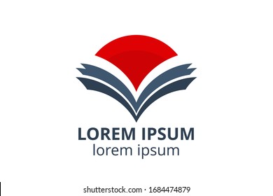 logo design of book template in creative shape isolate vector illustration. use for any business like publishing office, book store, digital corporate, library, education company, school, college,