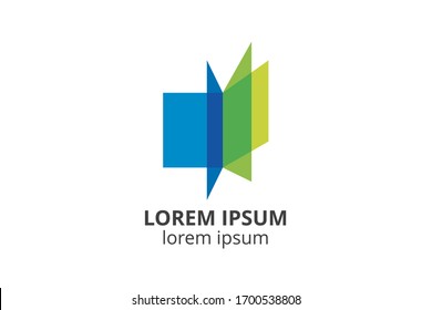 logo design of book template in creative shape isolate vector illustration. use for any business like publishing office, book store, digital corporate, library, education company, school, college,