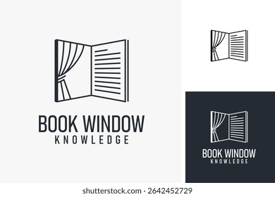 Logo design of books are windows to the world