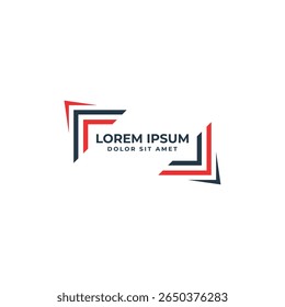 logo design border lettering sign maker rectangle box shape