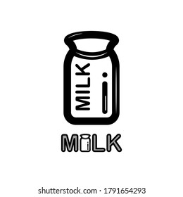 logo design with bottle shape. outline logo concept