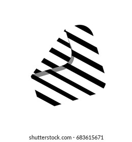 Logo design box motif line