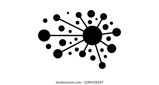 logo design brain modern technology intelligence icon vector illustration
