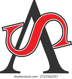 Diseño de logo AS. Diseño de logotipo de marca. Diseño de logo SA.