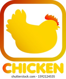 Logo design in bright yellow and red