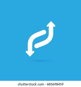 Logo design broker vector template. Illustration design of logotype bidding business symbol. Arrow pictogram.