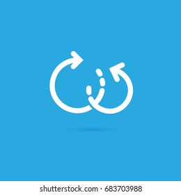 Logo design broker vector template. Illustration design of logotype bidding business symbol. Arrow pictogram.