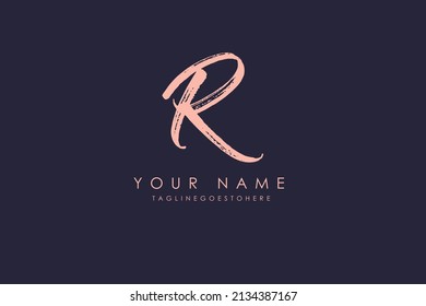 Logo Design Brush R Letter