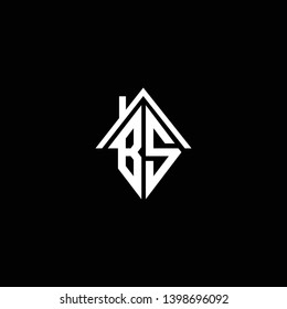 Logo design of BS SB in vector for construction, home, real estate, building, property. Minimal awesome trendy professional logo design template on black background.
