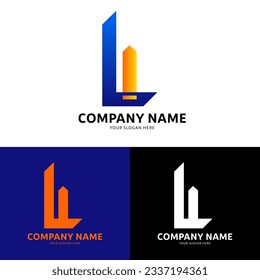 Diseño de logotipo con concepto de construcción