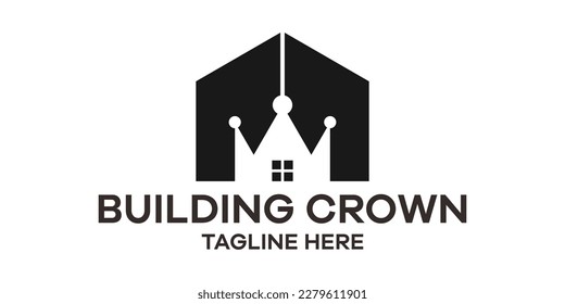 creación de diseño de logotipo e ilustración de vectores de iconos de la corona