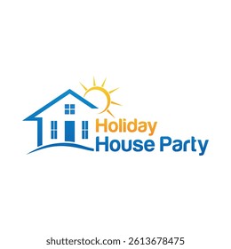 logo design building house gradation illustration