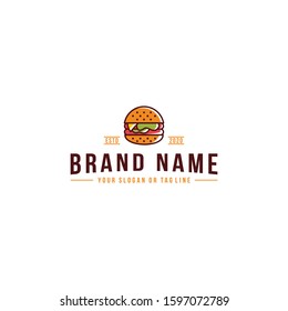 logo design burger vector template