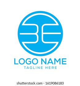 Creative abstract BE modern logo symbol logo design concept for business corporate or branding identity 