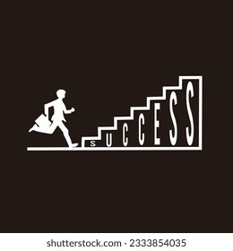 logo design business man with briefcase