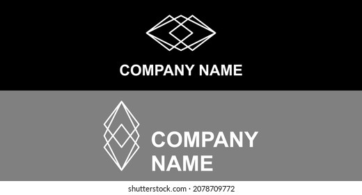 logo design for business with square shape set logo monogram