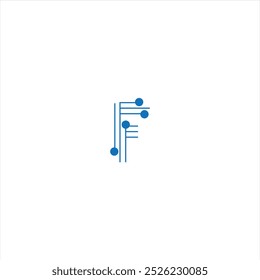 IT logo design by using F letter.