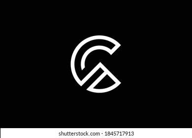 Logo design of C CC in vector for construction, home, real estate, building, property. Minimal awesome trendy professional logo design template on black background.
