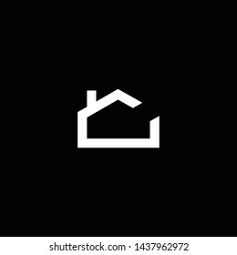 Logo design of C CL LC in vector for construction, home, real estate, building, property. Minimal awesome trendy professional logo design template on black background.