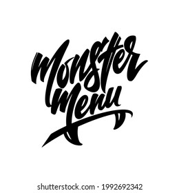 Logo for the design of cafes, bars, restaurants for the period of the autumn holiday Halloween on a white background. Vector illustration.
