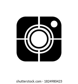Logo design, camera lens icon, isolated vector illustration.