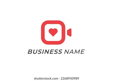 logo design camera and love
