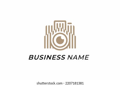 cámara de diseño de logotipo y propiedad inmobiliaria