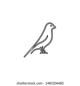 logo design with a canary shape which can be used for symbols