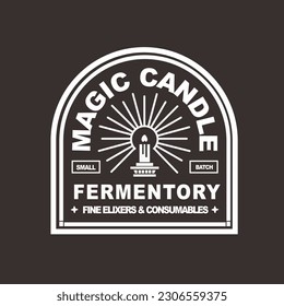 logo design of candle  vector 