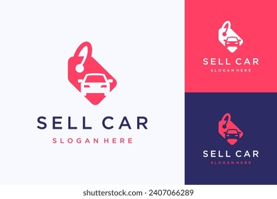 logo design car sales or price tags with cars