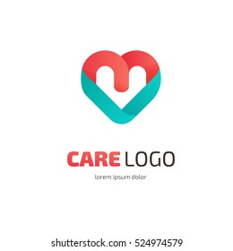 Logo design care vector template